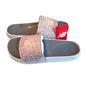New‎ Balance Girls Slide Size 5 Pink Gray Slides Sandals